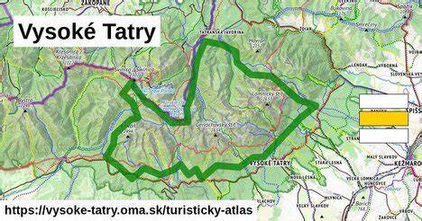Vysoké Tatry turistická mapa