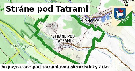 Mapa Gerlachova a Pribyliny pod Tatrami
