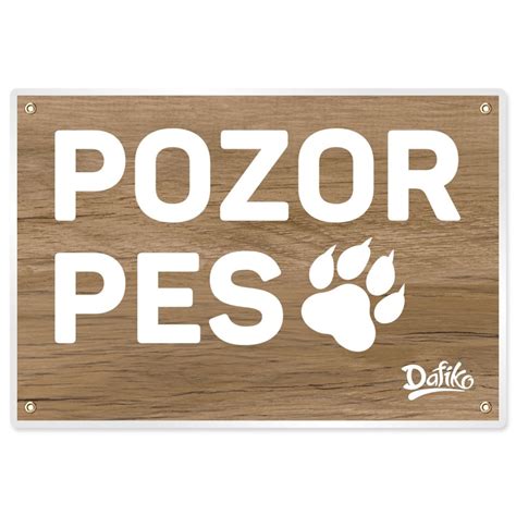 Výstražná tabuľka pozor pes na bráne