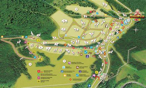 mapa a areál Zoologickej záhrady Košice