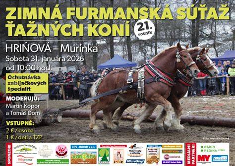 Zimná furmanská súťaž ťažných koní Hriňová