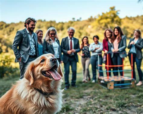 Pes počas bezpečnej terapeutickej interakcie
