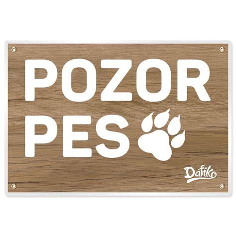 Výstražná tabuľka Pozor pes na bráne