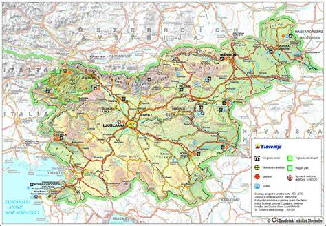 Mapa Štajerska s Grazom a hranicou Slovinska
