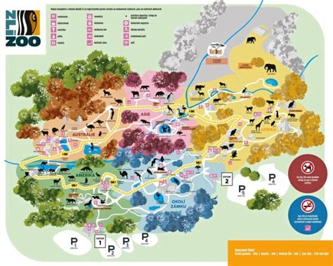 Mapa najznámejších zoologických záhrad